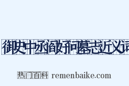 御史中丞阎好问墓志近义词是什么意思的图片